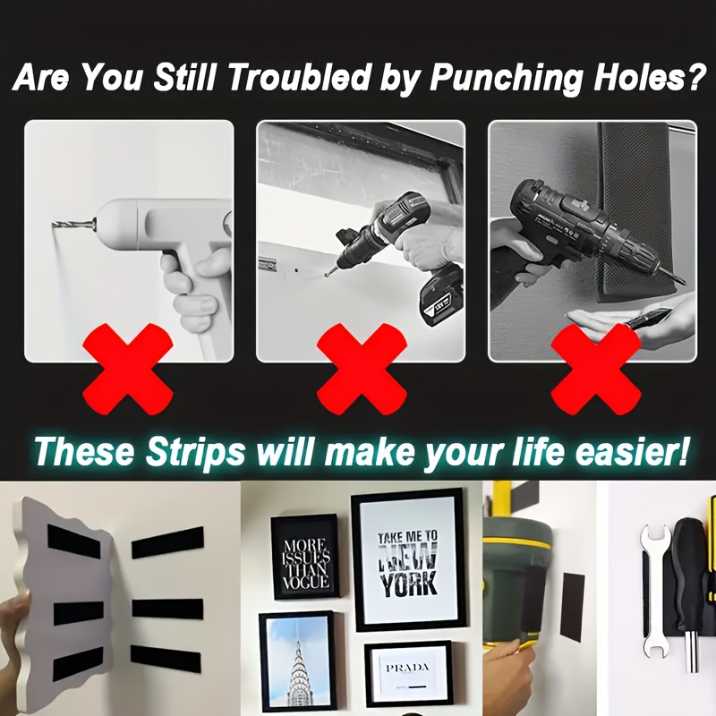 10/20pcs Self Adhesive Hook and Loop Strips, Sticky Back Tape Fastener Heavy Duty Mounting Strips for Home or Office Use Instead of Holes and Screws Adhesive Fastener Hook Loop with Glue for DIY Sofa