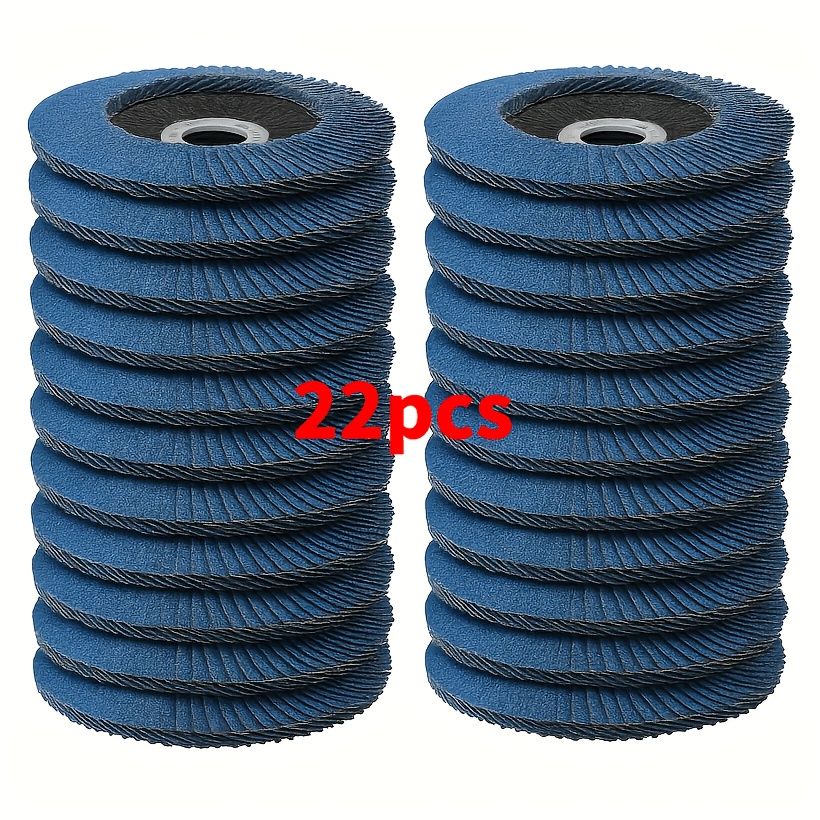 Image of 22pcs Sanding Discs 125mm Angle Grinder For Metal Wood Flap Disc Grain 40/60/80/120 Slat Discs Sanding Mop Discs 22pcs(40+60 #*6pcs+ 80+120 #*5pcs
