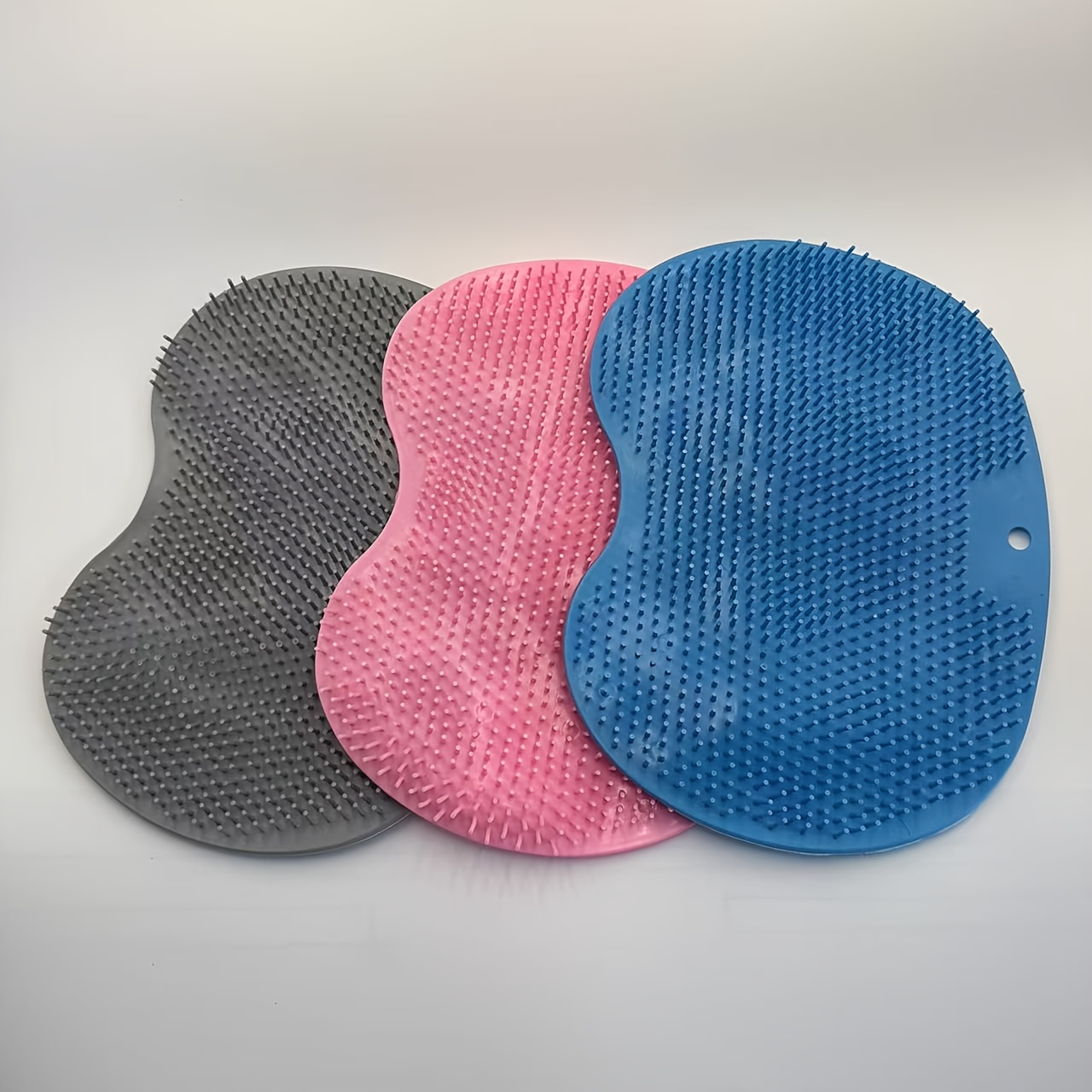 1pc silicone shower   scrub back exfoliator wall mounted bath brush with suction cup no battery electricity free hygienic   for full body   cleaning remover for sensitive light beige family bathroom essential unscented Product details 6