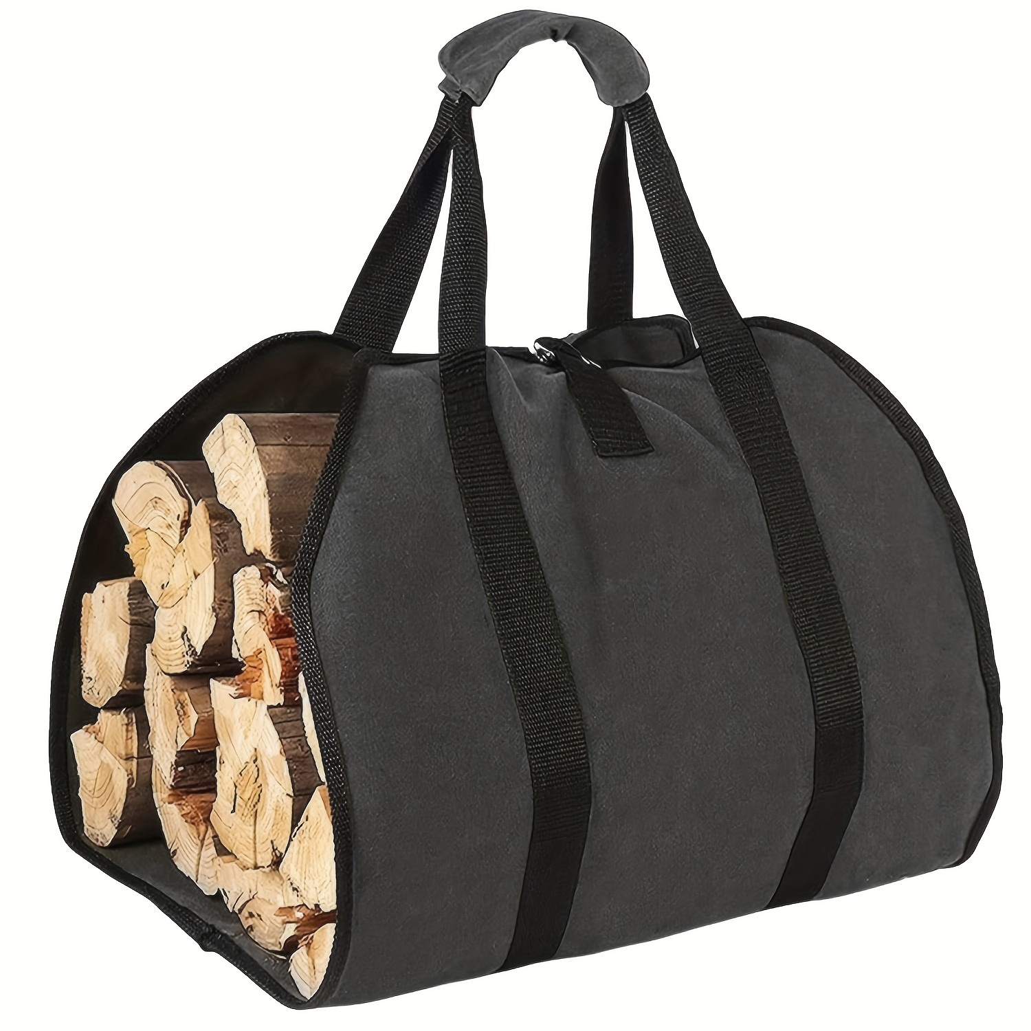 Heavy-Duty Firewood Log Carrier Bag - Portable and Waterproof Storage Tote with Reinforced Handles for Easy Outdoor Wood Transport