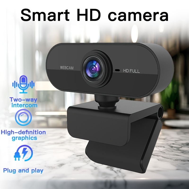 

1080p Full Hd Webcam With Microphone, Usb Conference Camera For Video Calls, Classroom, And Work - Automatic , Usb Powered