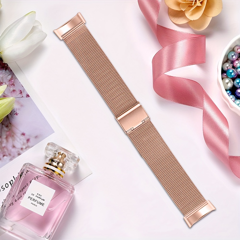 Bracelet Métal à Perles Pour Fitbit Charge 6/5 - Neuf Sans Étiquette
