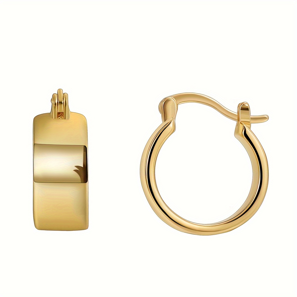 

Golden Plated Hoop Earrings For Women Hoop Earrings 14k Golden Plating Hoop Earrings Small Hoops