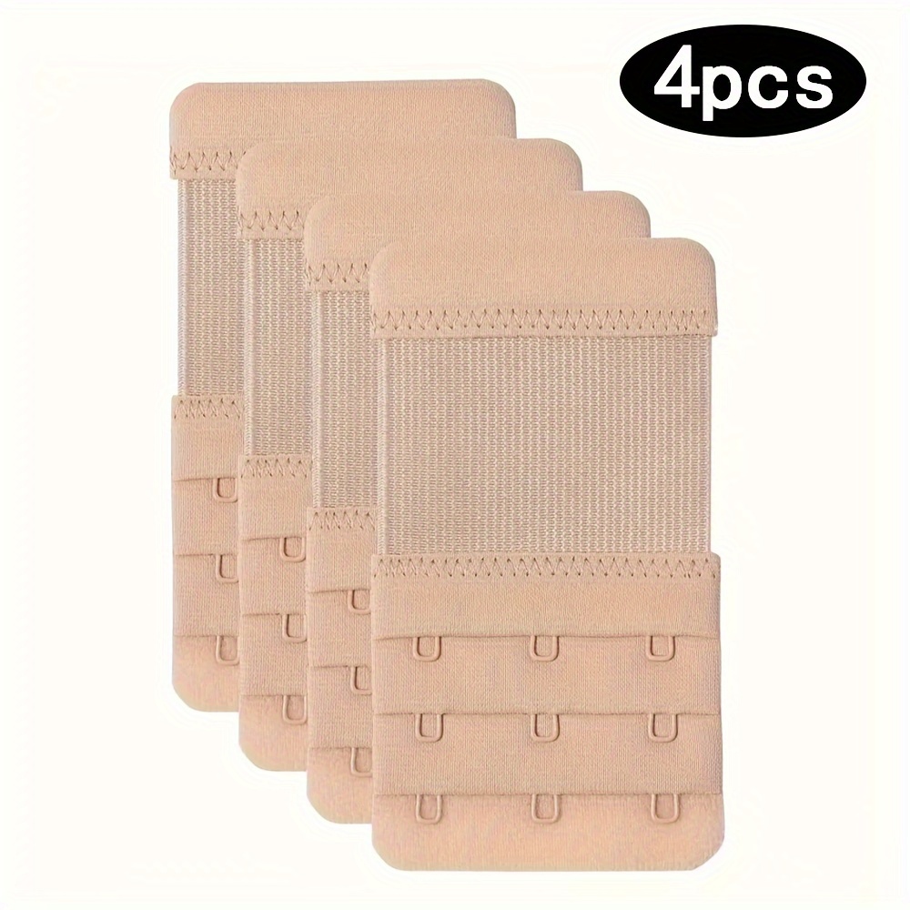 TEMU 4 pièces Extenseurs de Soutien-gorge à 3 Crochets Réglables - Bandes Élastiques Douces et Confortables pour Accessoires de Lingerie Femme