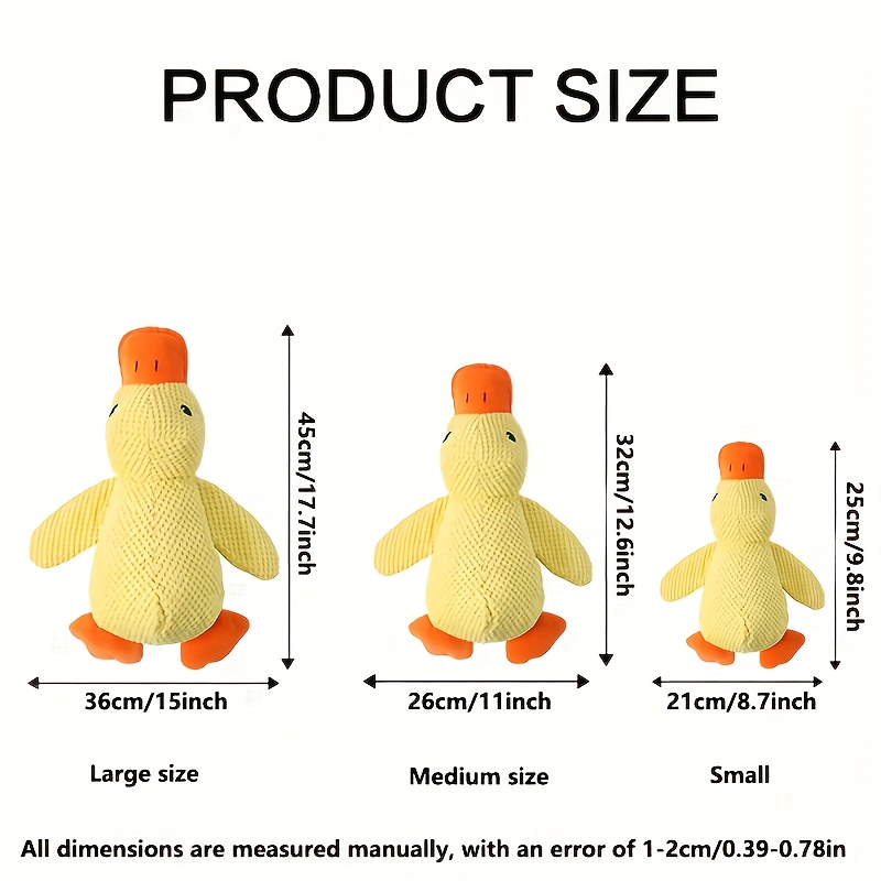 Squeaky Duck Dog Toy for Chewing and Self-Entertainment