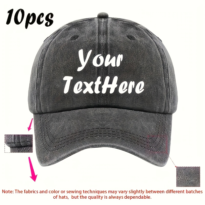 5pcs Adjustable Unisex Baseball Caps for Custom Logo