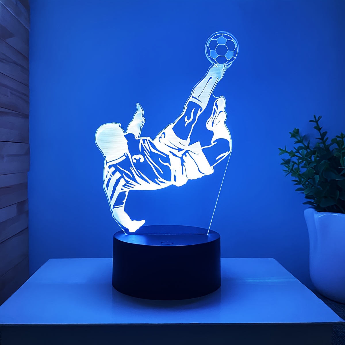 

3d Soccer Led Night Light - Touch-activated, Color-changing, Usb Powered - Ideal For Sports Fans' Bedroom, Office, Or Cave Decor