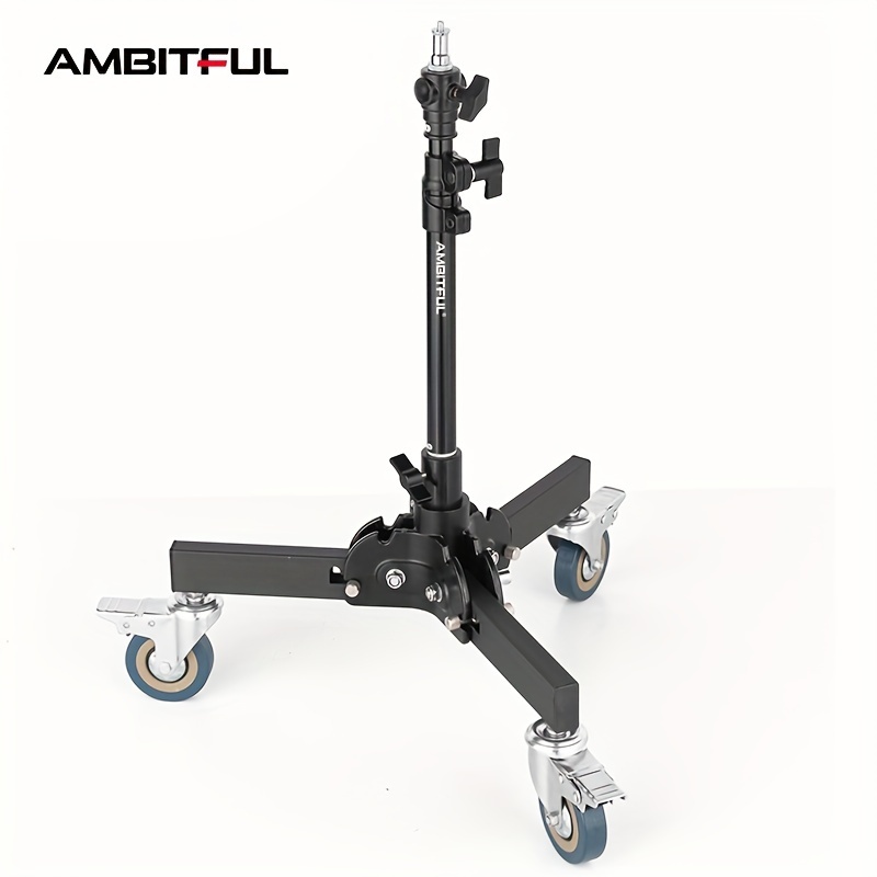 

Ambitful Professional Stainless Steel Folding Light Stand With Wheels, 24x31.8in - & Portable For Studio Flash Led Lights