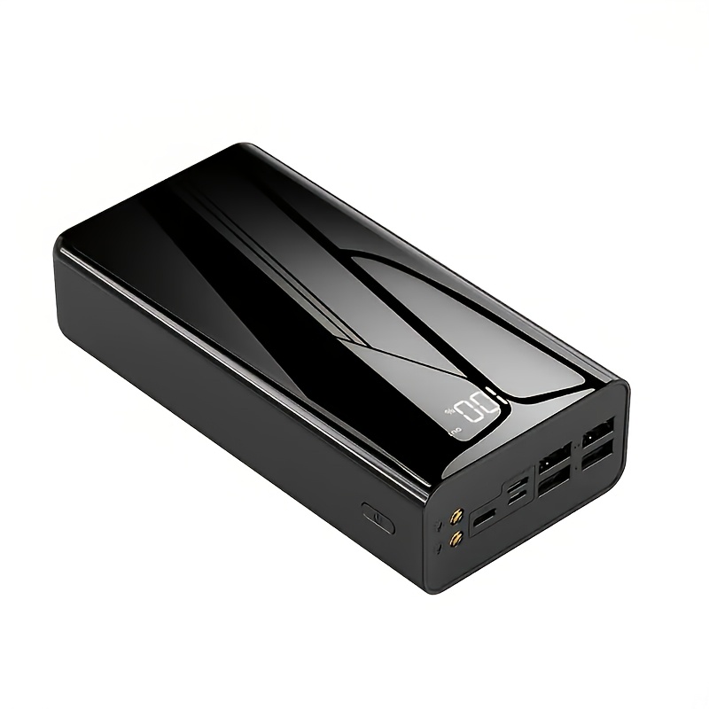 TEMU 50000mah Portable Mobile Power Bank, 22.5w Charging Digital Display, Outdoor Travel Camping Light, Fast Charging Reserve Battery Pack, Large