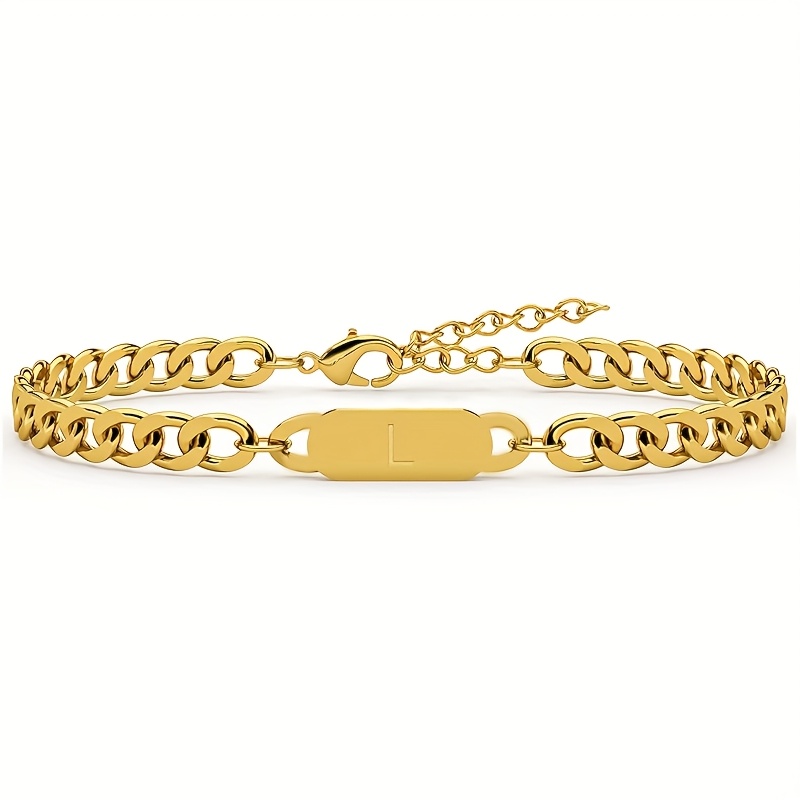 Custom Name 304L Stainless Steel Cuban Chain Bracelet