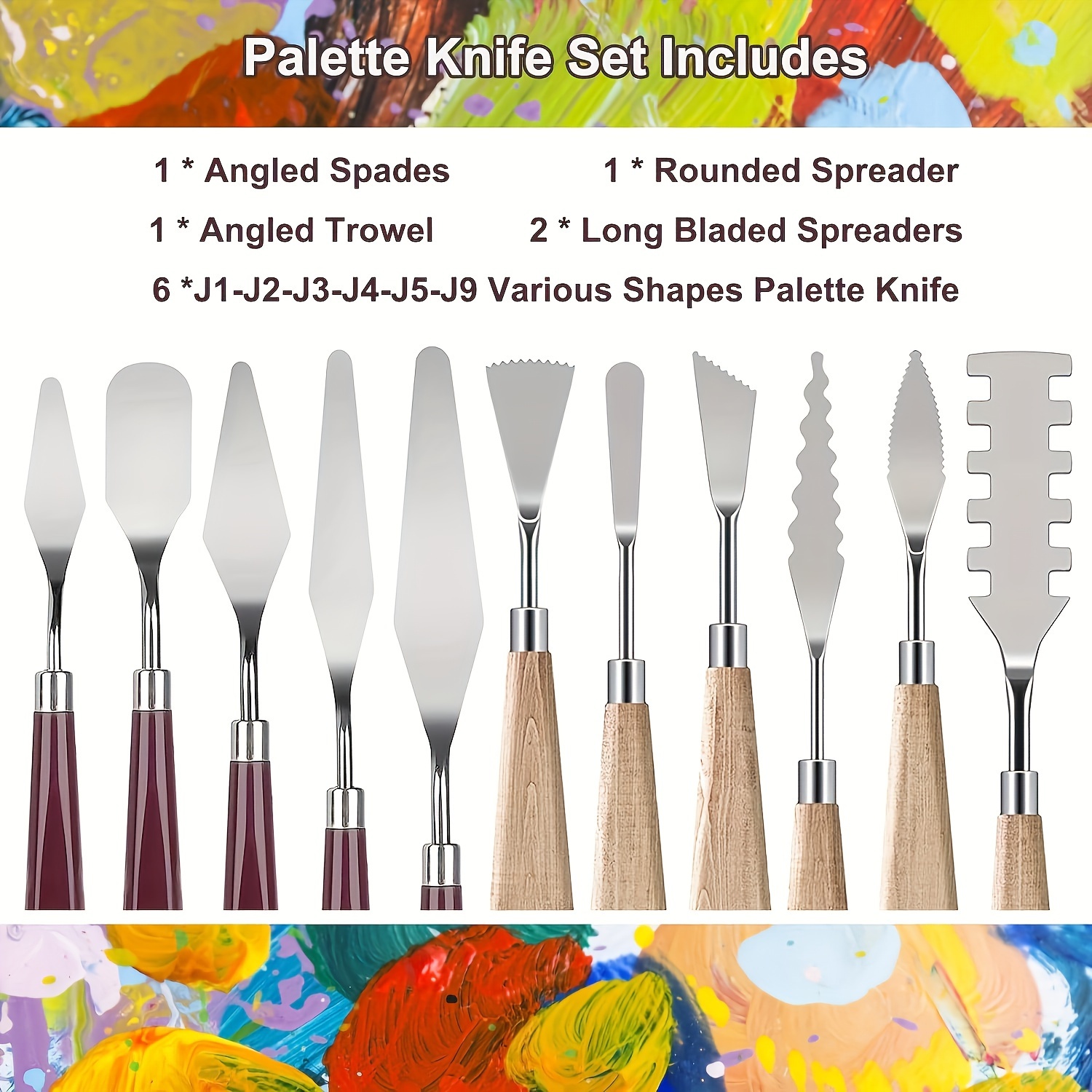 Palette Knife Set Painting Cake Decorating Includes 1 Angled Temu Qatar