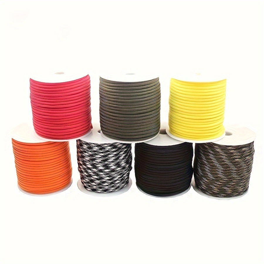 

100ft Paracord Rope - 4mm , , Nylon For Camping, Hiking & Survival Bracelets - Includes Fire , In Black And More, Camping Accessories