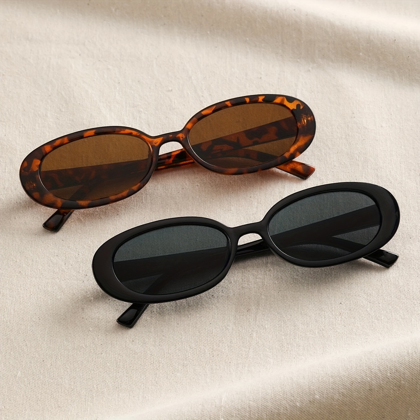 

Women's Oval Plastic Frame Vintage Y2k Style Glasses, Pc Material, Anti-reflective Lens, Casual Fashion Eyewear For , Walking, Use