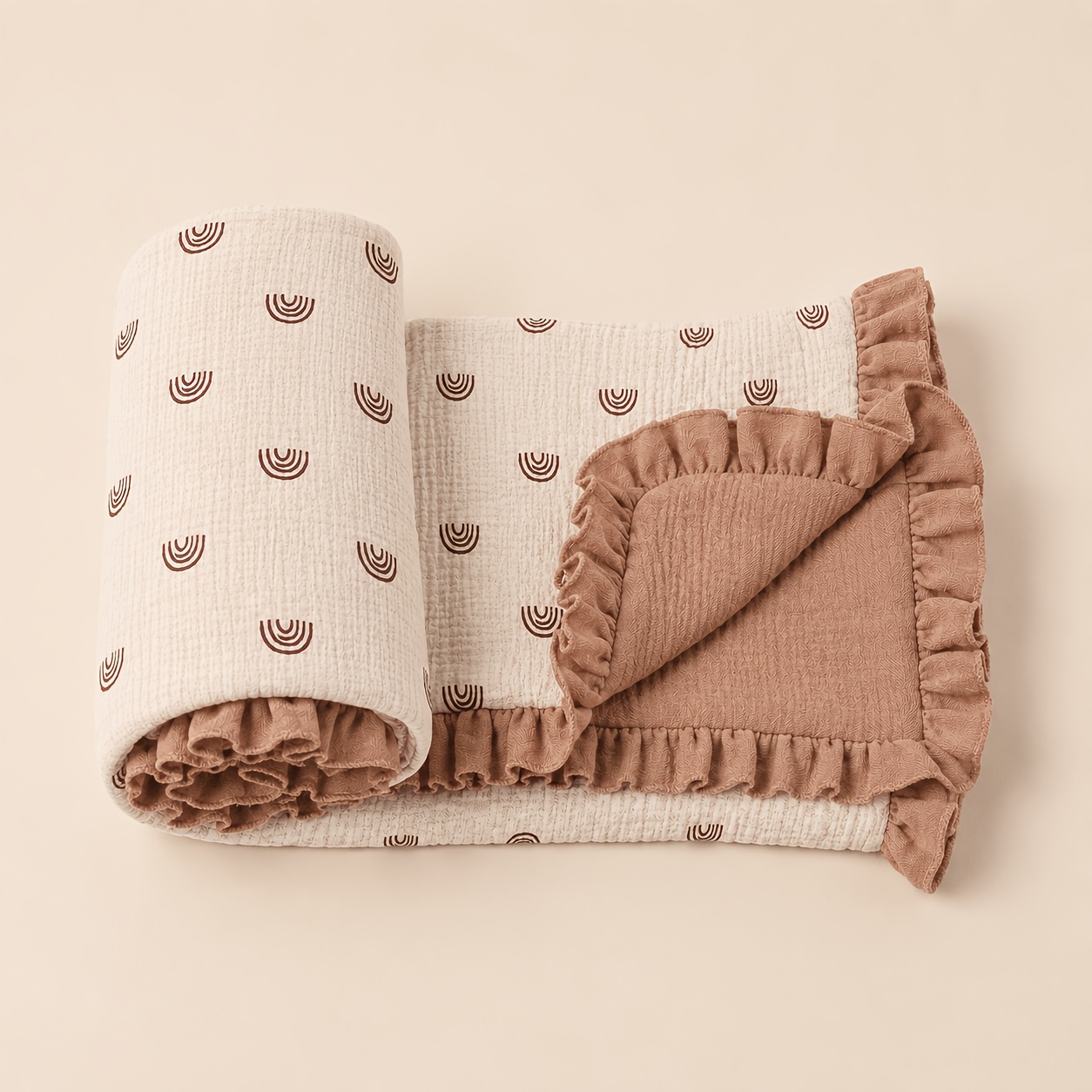 Ruffled Gauze Newborn Swaddle Wrap