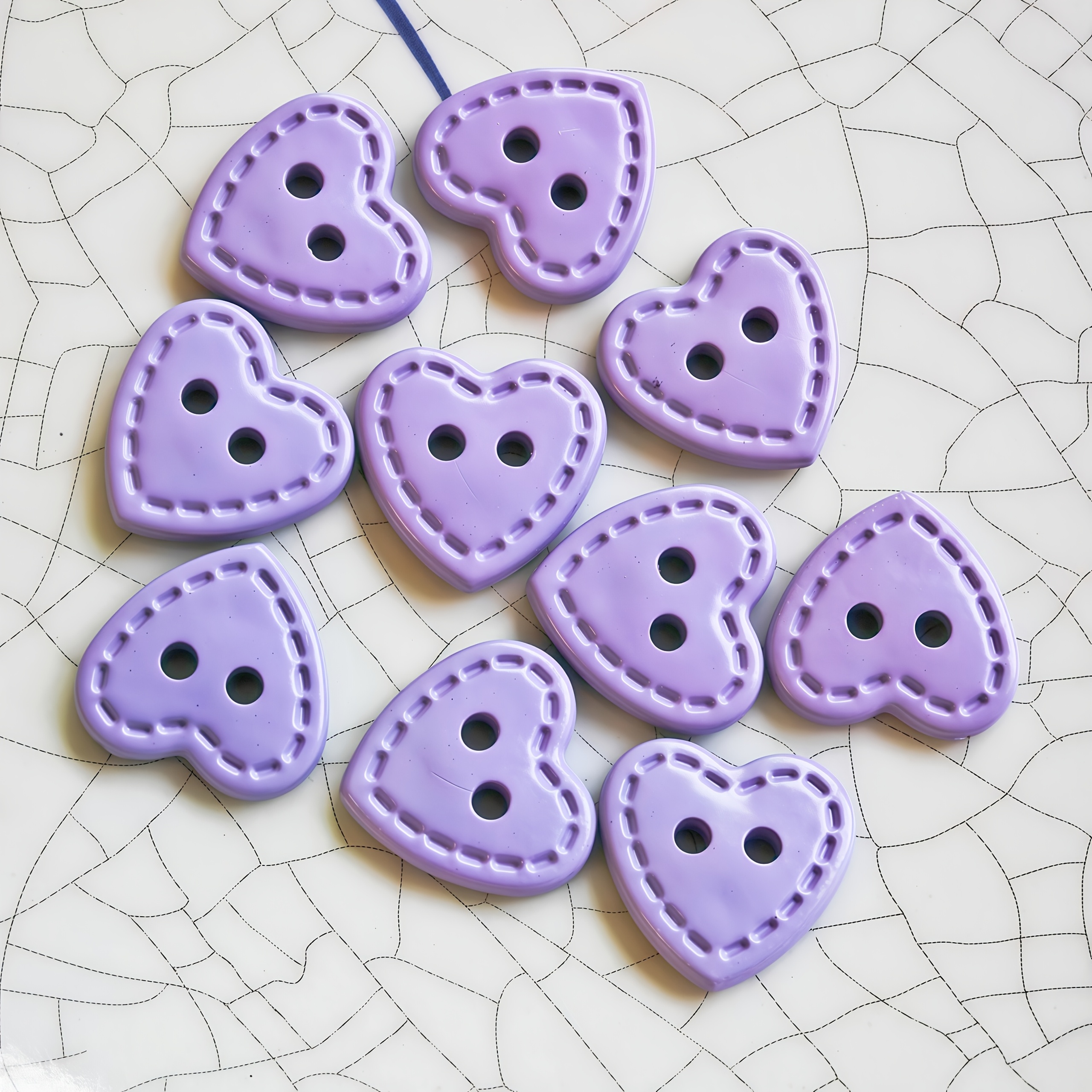 TEMU Lot de 10 boutons roses de cœur à trous pour pulls, pyjamas, tricots, vêtements d'extérieur et décoration de vêtements cousus à