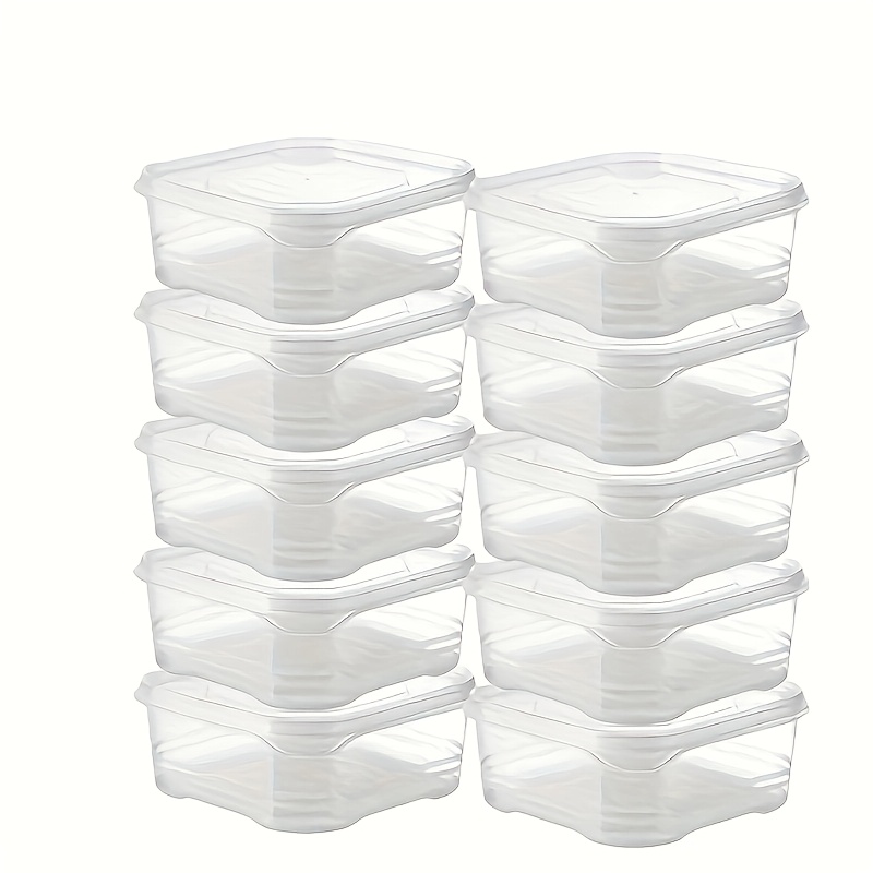 TEMU 20 pcs (10 boîtes et 10 couvercles) Contenants de conservation pour réfrigérateur de qualité alimentaire, boîtes alimentaires et contenants de