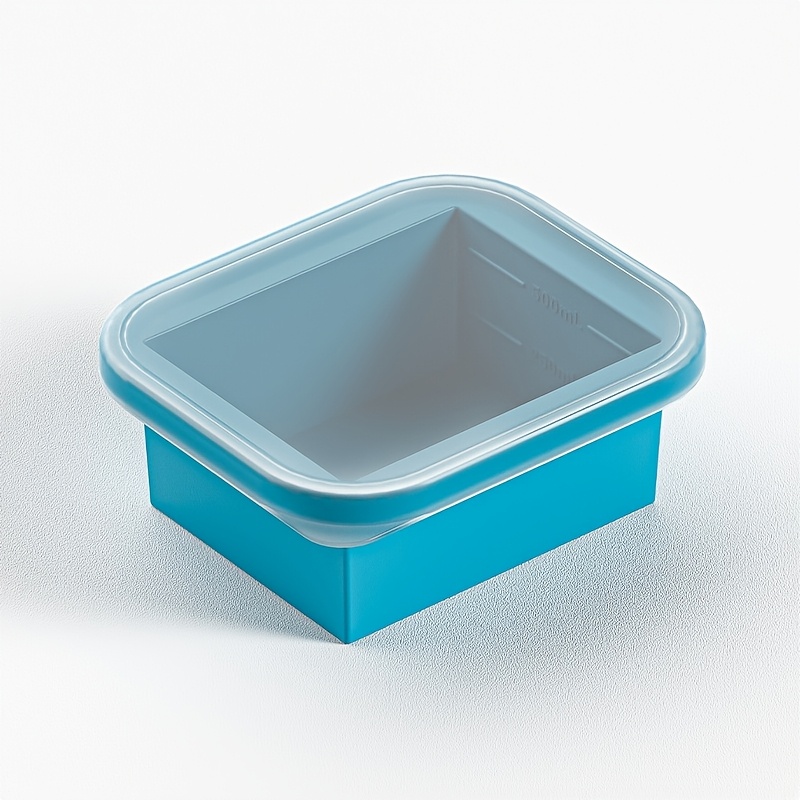 Silicone Freezer Molds With Lids - Prep Container And Kitchen Storage Solution - Silicone Freezer Trays With Lids Perfect For Soup, Leftovers And More