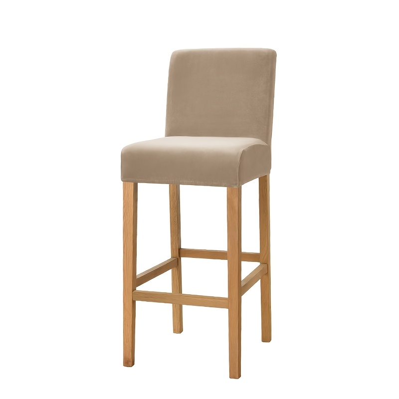 TEMU 1 Housse de chaise de salle à manger couleur argentée, style moderne, épaisse et douce, motif renard
