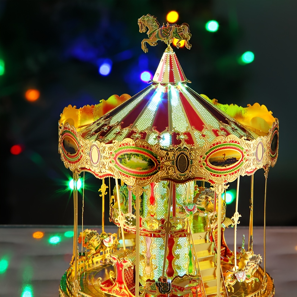 piececool 3d puzzles adult carousel metal model Temu