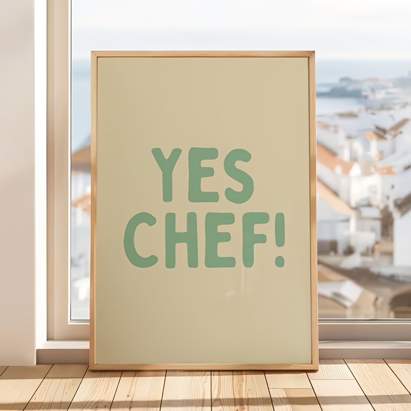 TEMU 2d Flat, 1pc Frameless Poster - Adhesive Backing Suitable Wall Decor, Beige & Green Suitable For Restaurant,, Room, Vertical Oil Painting Canvas