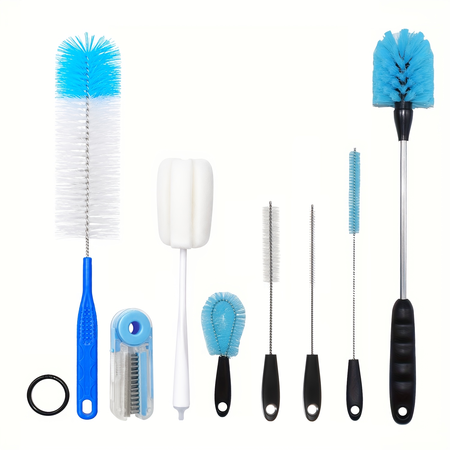 TEMU Ensemble d'outils de nettoyage pour tasses 9 pièces, améliorée, comprenant une brosse à tasse 4-en-1 et plusieurs brosses de nettoyage de