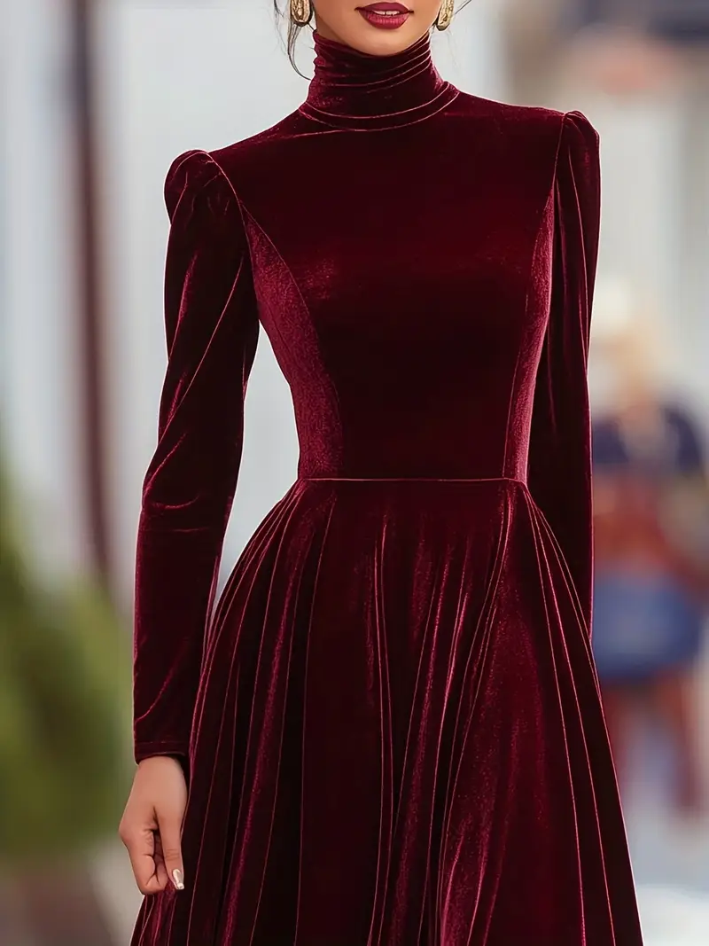 winter banquet dress Aureia Plus Size Elegant Burgundy Winter Formal Party Dress,Jacquard Backless A-Line Fashionable Dinner Wedding Gala Evening Banquet Graduation