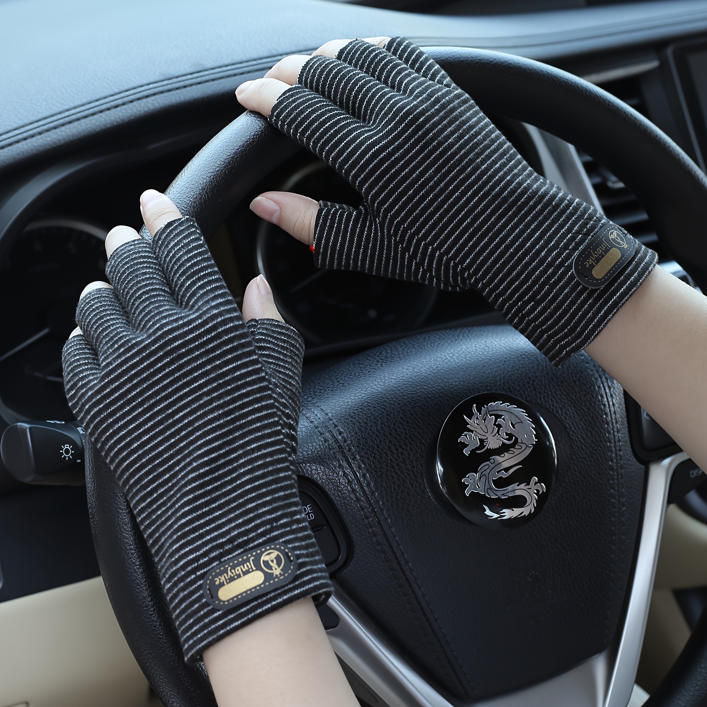 TEMU Herbst/Winter verdickte halbfingerlose lange Handschuhe für Herren Damen, mit Futter für Wärme, fingerlos zum Überziehen, Handgelenkwärmer, 1