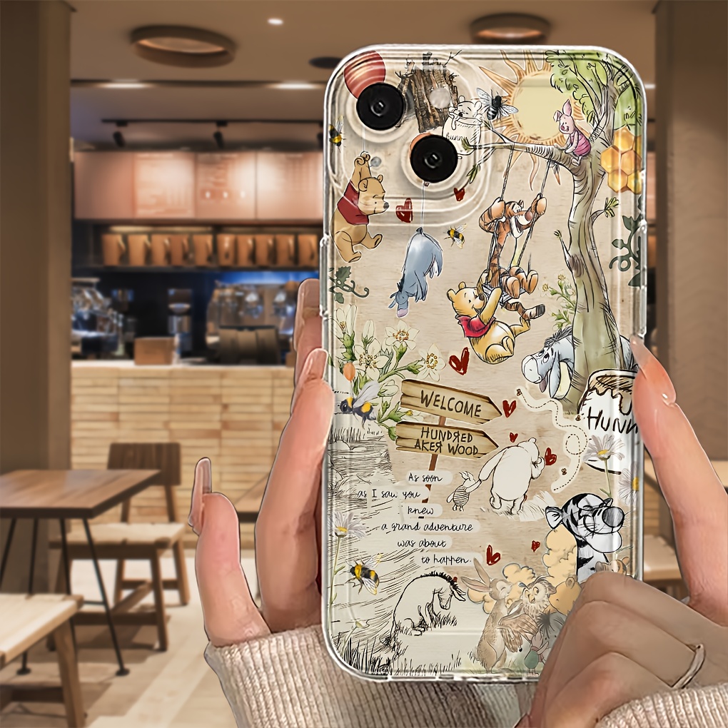 Licensed Winnie The Pooh Cartoon Phone Cases, Which Are Shockproof And Drop-Resistant, Suitable for Iphone Models 16/15/14/13/12/11/7/8/7 Plus/10 Plus/Xs Max/Xs/X/Xr, Making Them Perfect Gifts for Holidays And Birthdays.