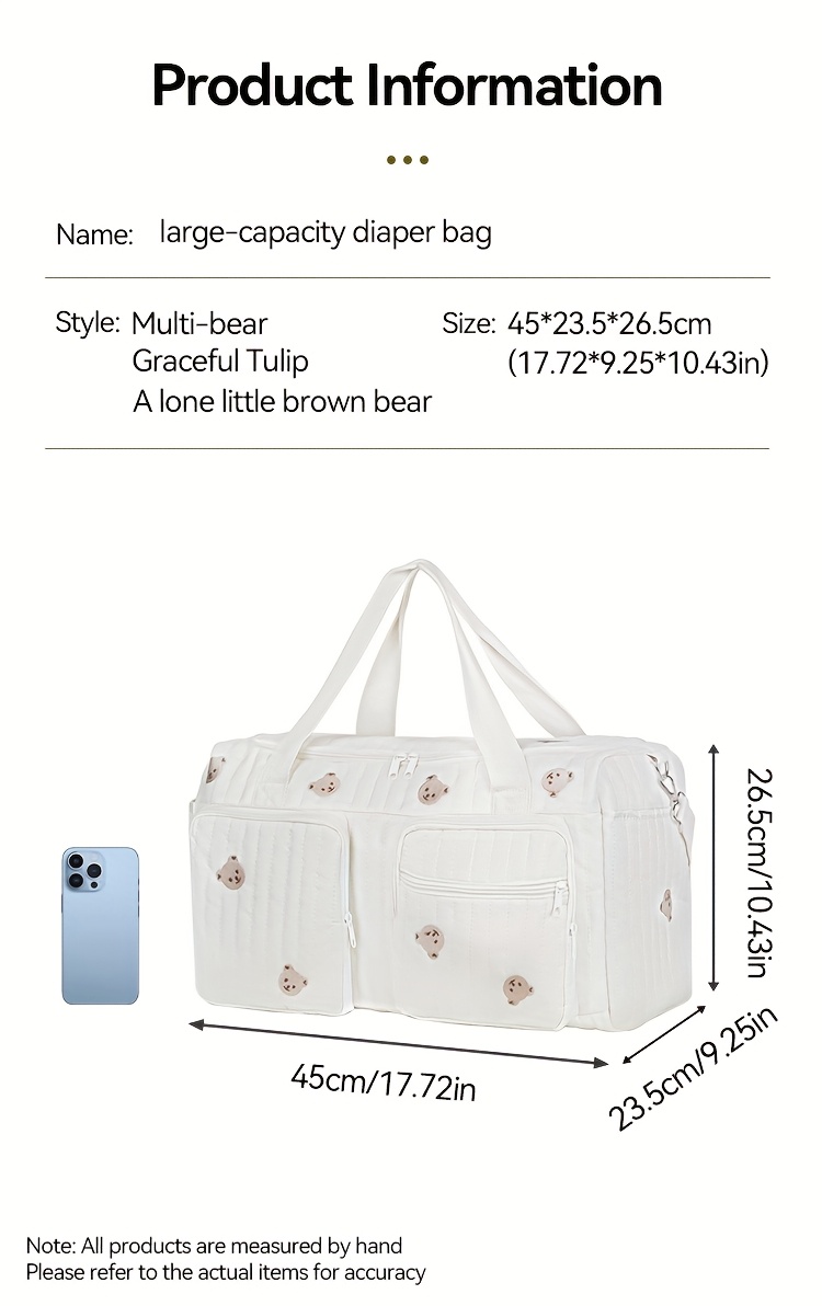 Bolso de Hombro para Mujer | Bolso de Pañales Espacioso y Lindo, Bandolera para Sujetar al Bebé, Bolso de Pañales Extragrande, Amplio y Duradero | Bolsillos Laterales Delanteros de Fácil Acceso, Almacena Pañales, Toallitas Húmedas, Botellas | Ideal para Viajes, Salidas Diarias, Regalo Perfecto, Bolso para Padres Recién Nacidos, Bolso Interior para Almacenar |