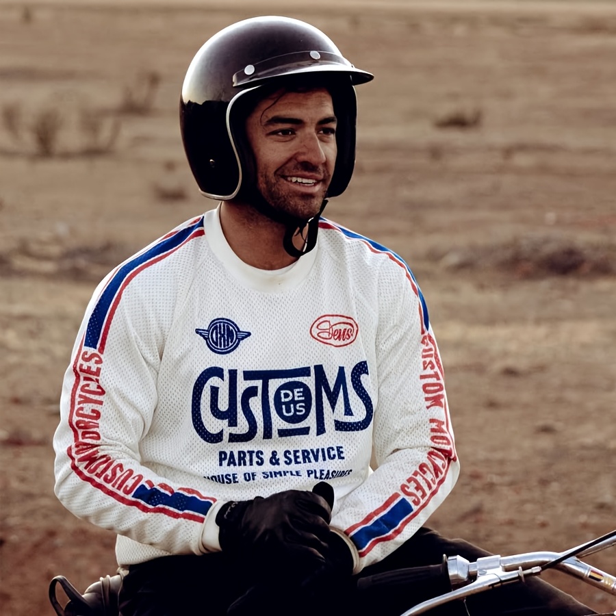   ex   motorsykkeltrøye - langermet, herre- & dame-motocross trøye, hurtigtørkende, langermet motorsykkeltrøye, for off-road, downhill, mtb konkurranseklær, herre utendørs sykling sportstøy,   jersey 0
