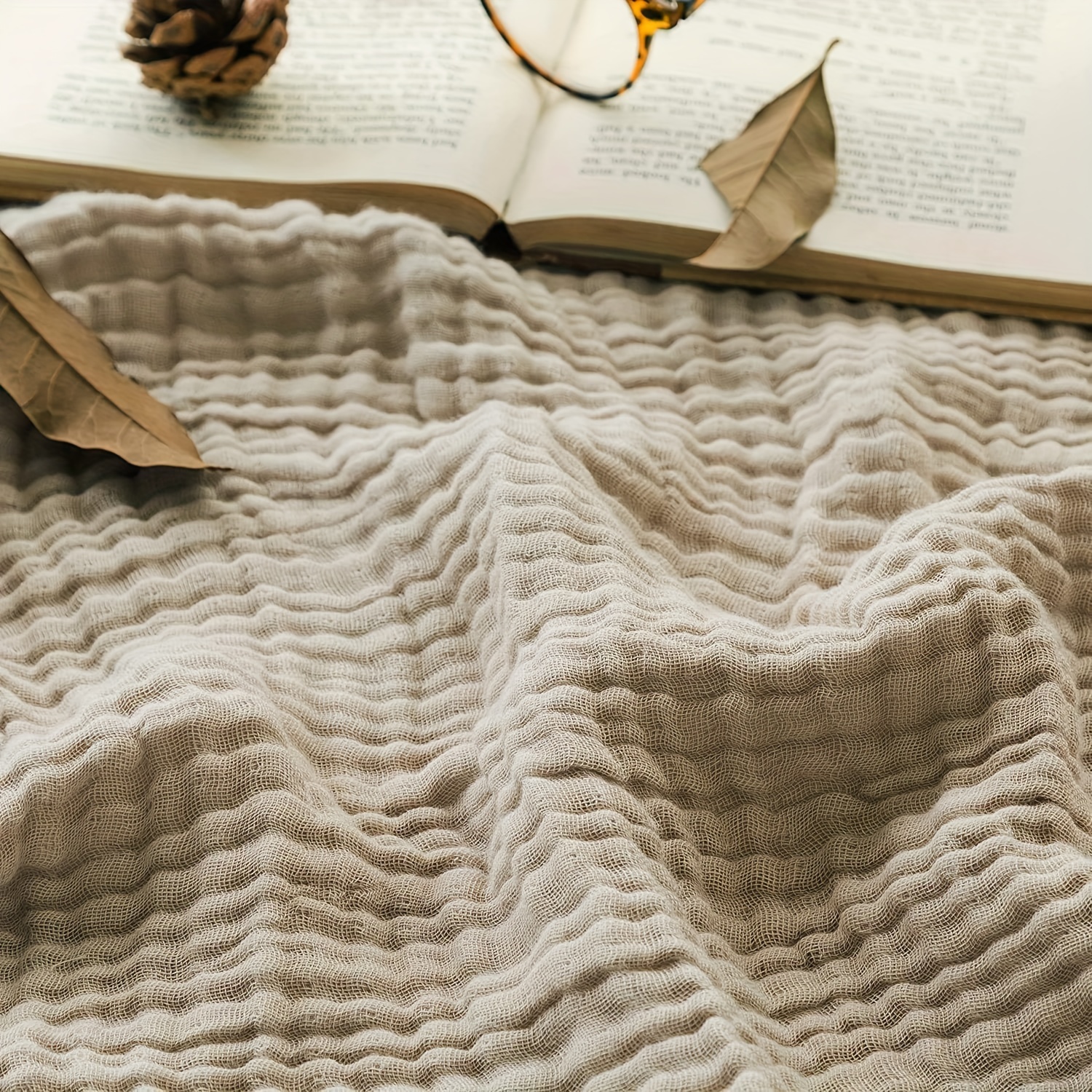 Artikelbild erwachsene große mulldecke, größe 150 * 200 cm, ideal für sofas oder betten zum nickerchen. hautfreundliches, weiches, sanftes nicht reizendes material, leicht zu reinigen