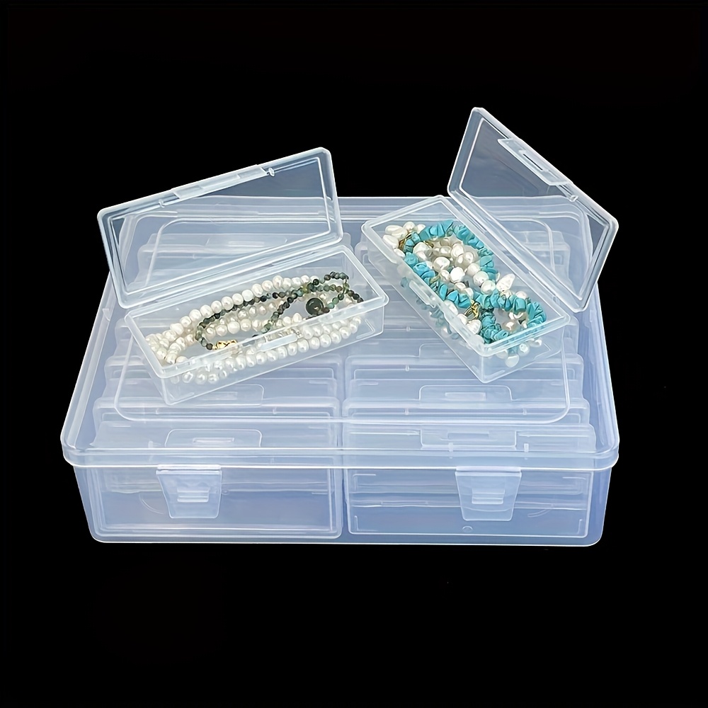 clear plastic jewelry storage box with snap closure multipurpose desktop storage box for bracelets brooches set of 1 with 12 and 14 compartments for   organization   jewelry box jewelry boxes Product details 1