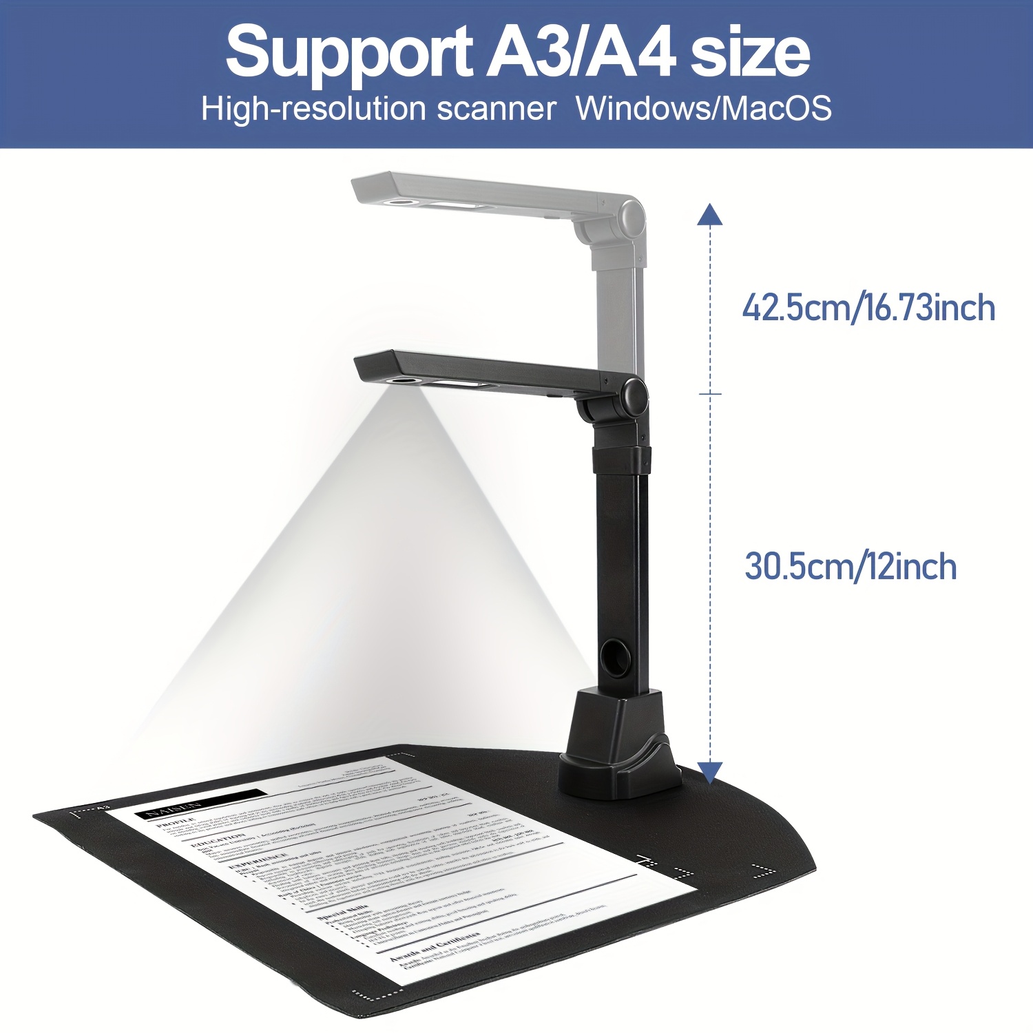 NETUM 13MP Thin Book Scanner With OCR, USB Document Camera For... product image 8