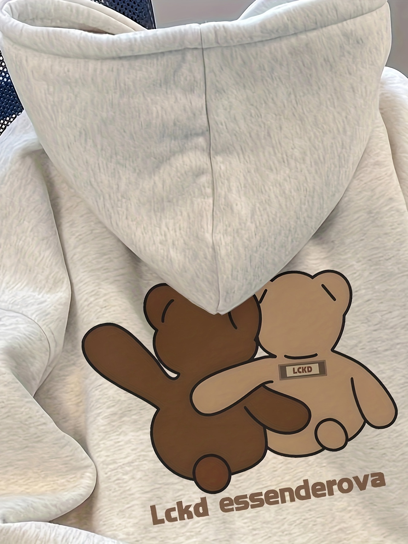 1pc mens casual cotton blend hoodie cartoon bear print Temu