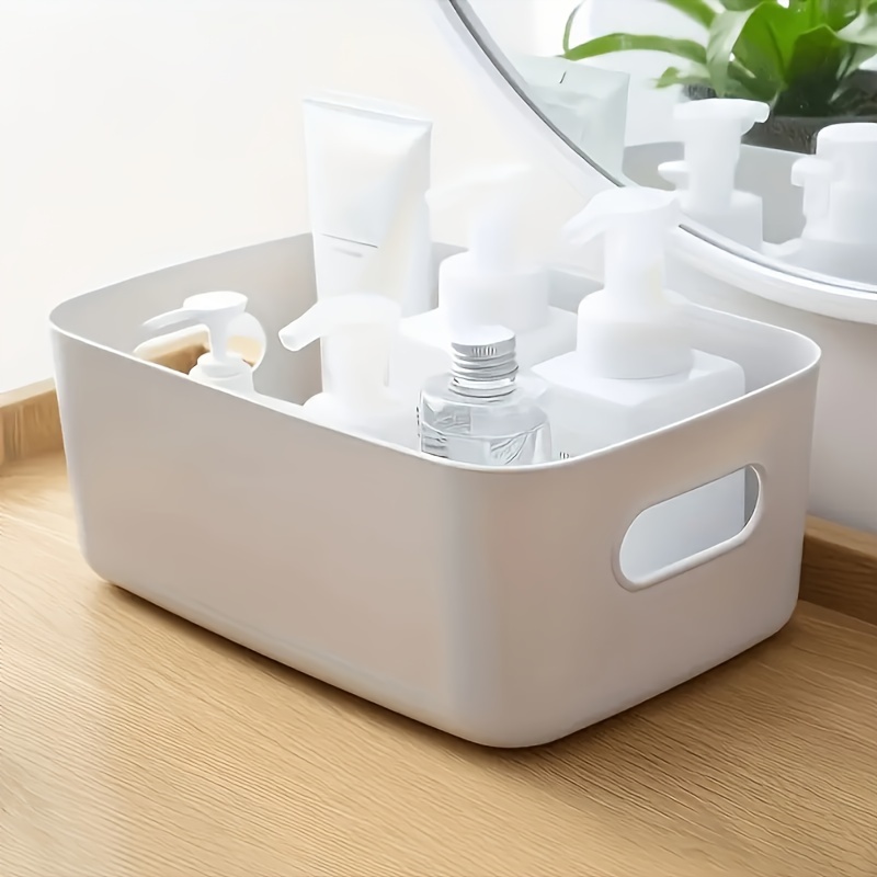 5 pack plastic storage bins multi functional organizer baskets for cosmetics desk clutter underwear   kitchen bathroom bedroom office desk non food contact safe details 2