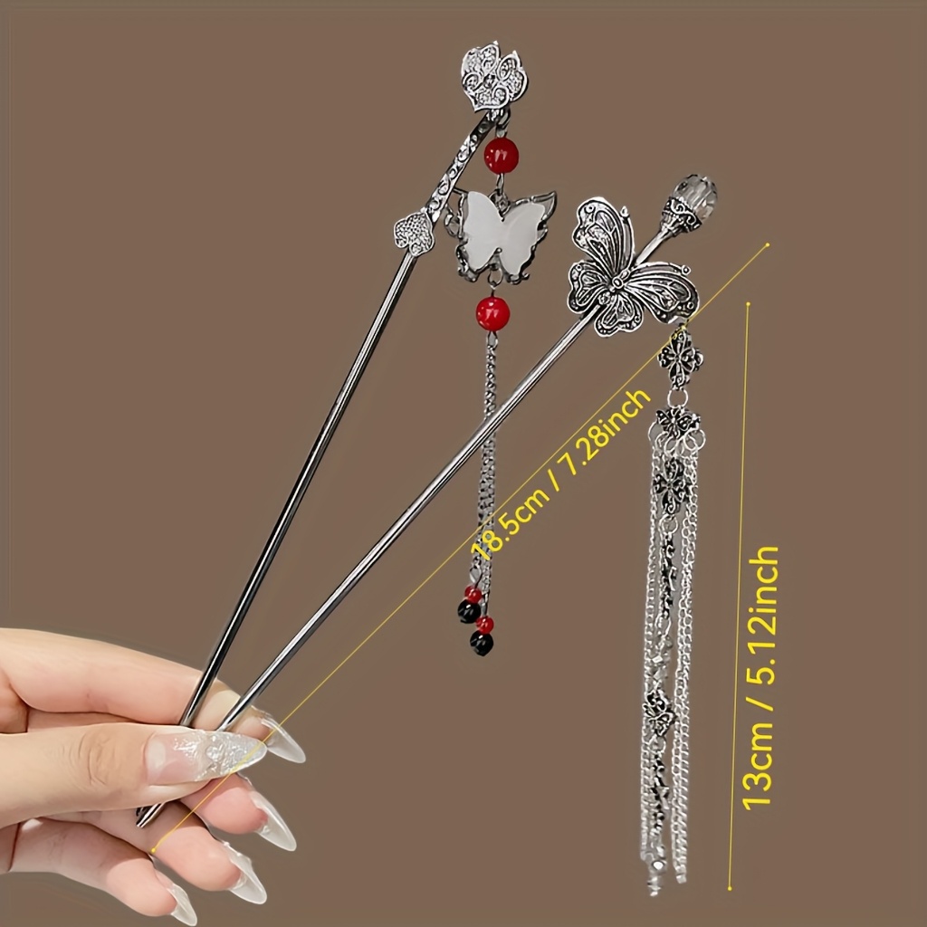 3pcs womens new high end tassel hairpins vintage fashion accessories for ladies ideal headwear for photoshoots and gifts Product details 3