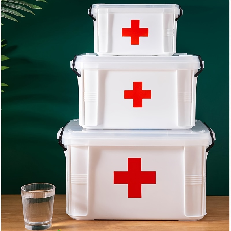  Hemoton casos de primeros auxilios familia kit de emergencia  caja de almacenamiento de medicamentos Organizador de almacenamiento de medicamentos  caja de medicina de emergencia contenedor de medicina organizador vacío  seguro viaje