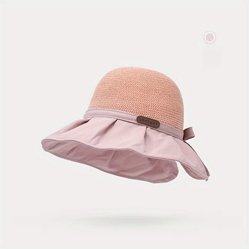 Women's Sun Hat, Bucket Hats Sun Protection Hat Women's Beach Hat Straw Hat Foldable Sun Hat, Wide Brim Sun Hat for Women Summer UV Protection