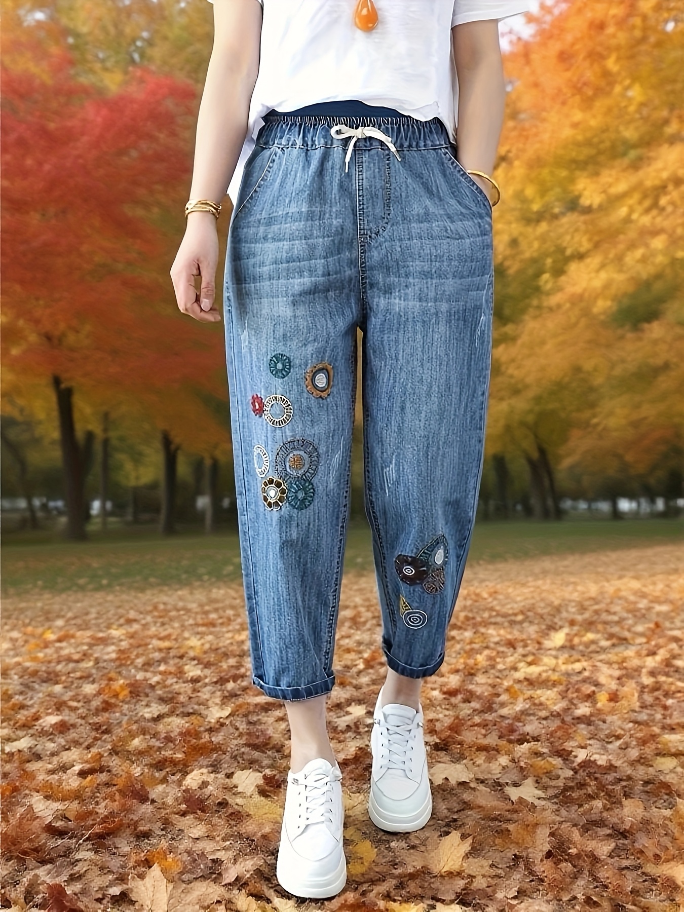boho jeans sold on Temu United States