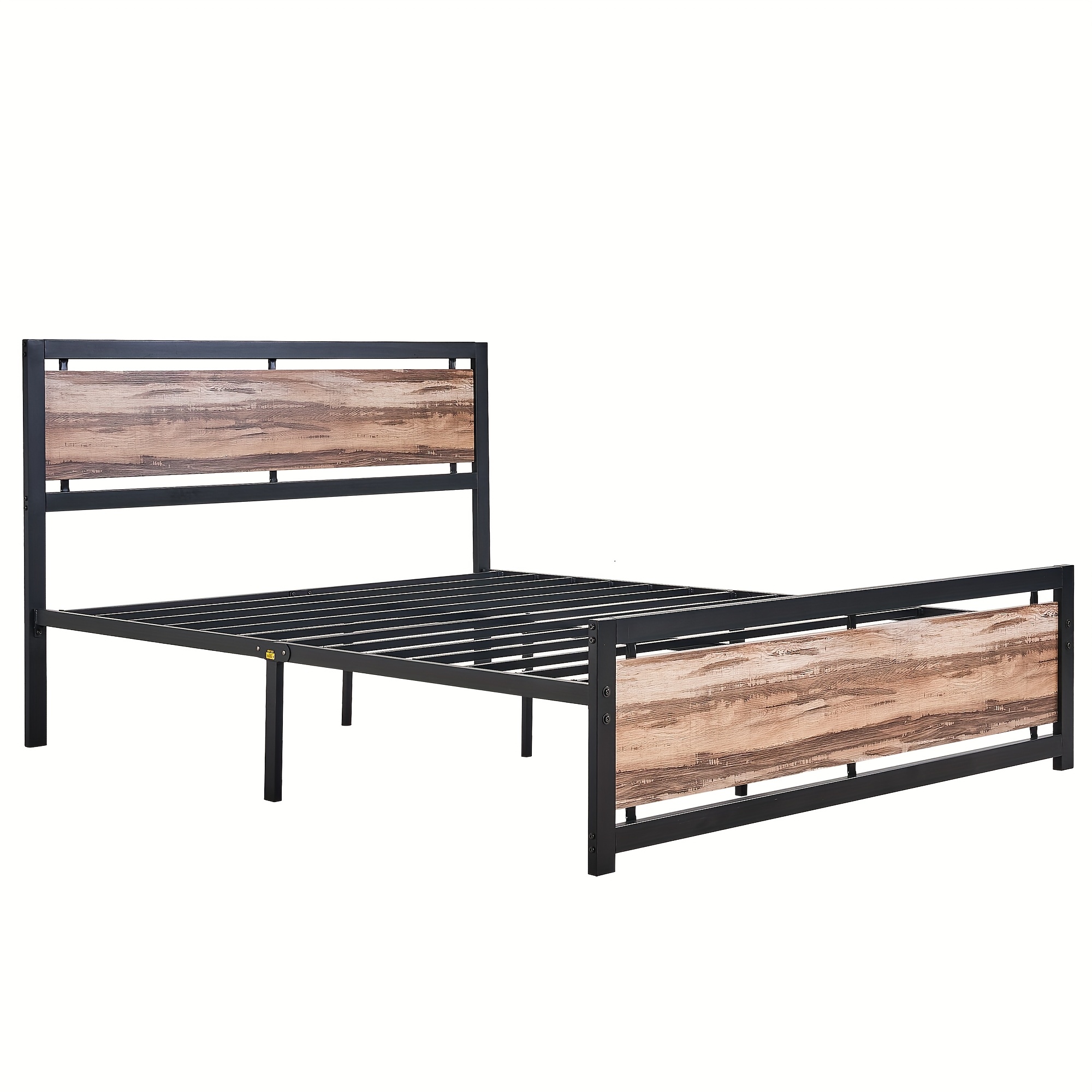 full/queen/king size bed frame wood headboard footboard - Temu