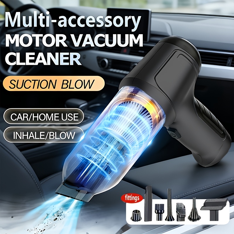 TEMU Aspiradora de para Coche , Batería de Litio de Gran Capacidad de 4000mAh, Soplado e Aspiración , Aspiradora Inalámbrica de con Múltiples