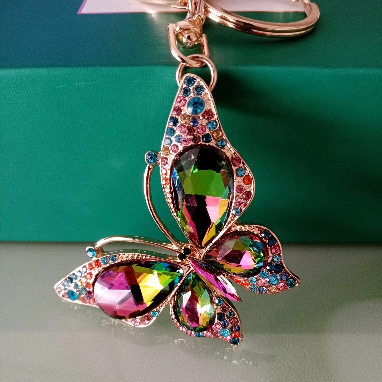 elegant   butterfly keychain versatile accessory for bags cars phones perfect gift for women colorful 8