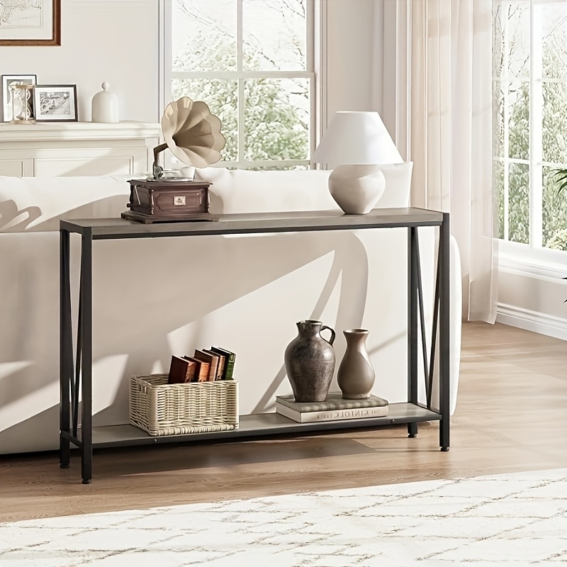 console table 2 tier entryway table storage 43 narrow sofa - Temu