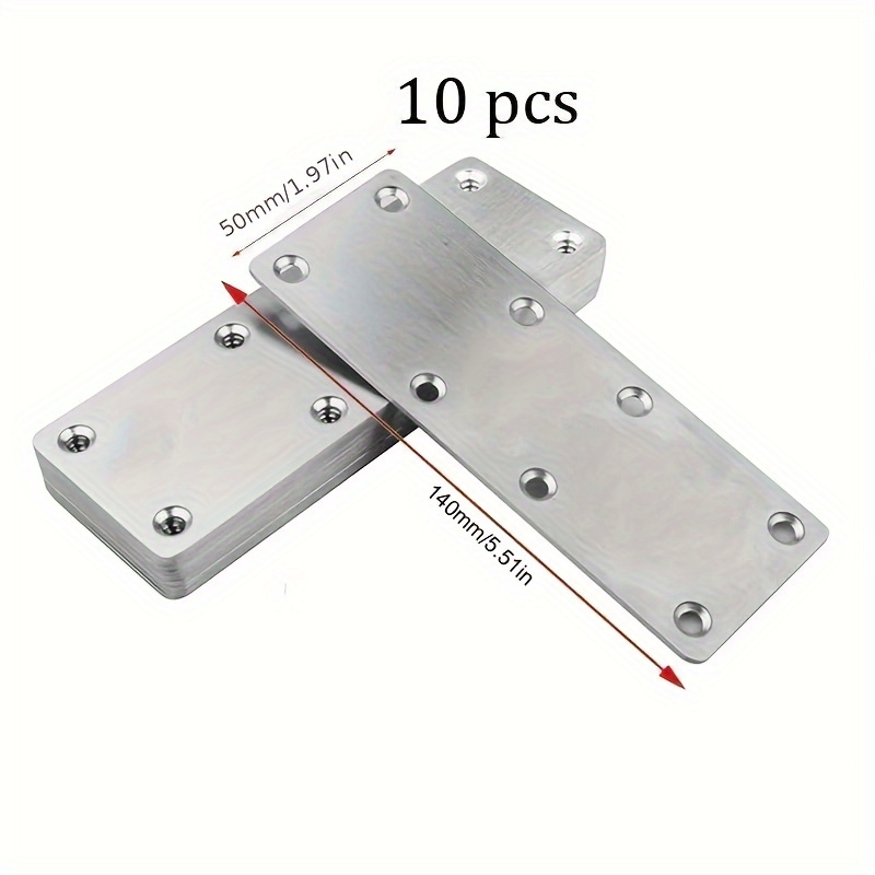 

10pcs Flat Mending Plate Stainless Steel Flat Bracket Metal Straight Brace Repair Joining Fixing Bracket Wood Bracket Connector