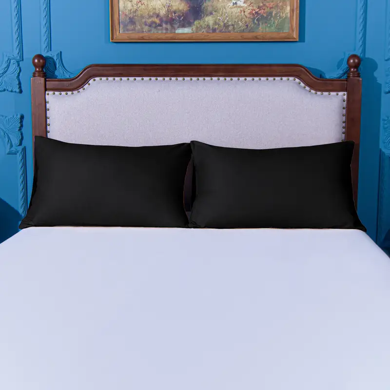 1 pair microfiber pillowcases with envelope closure solid color pillow caces Product details 2