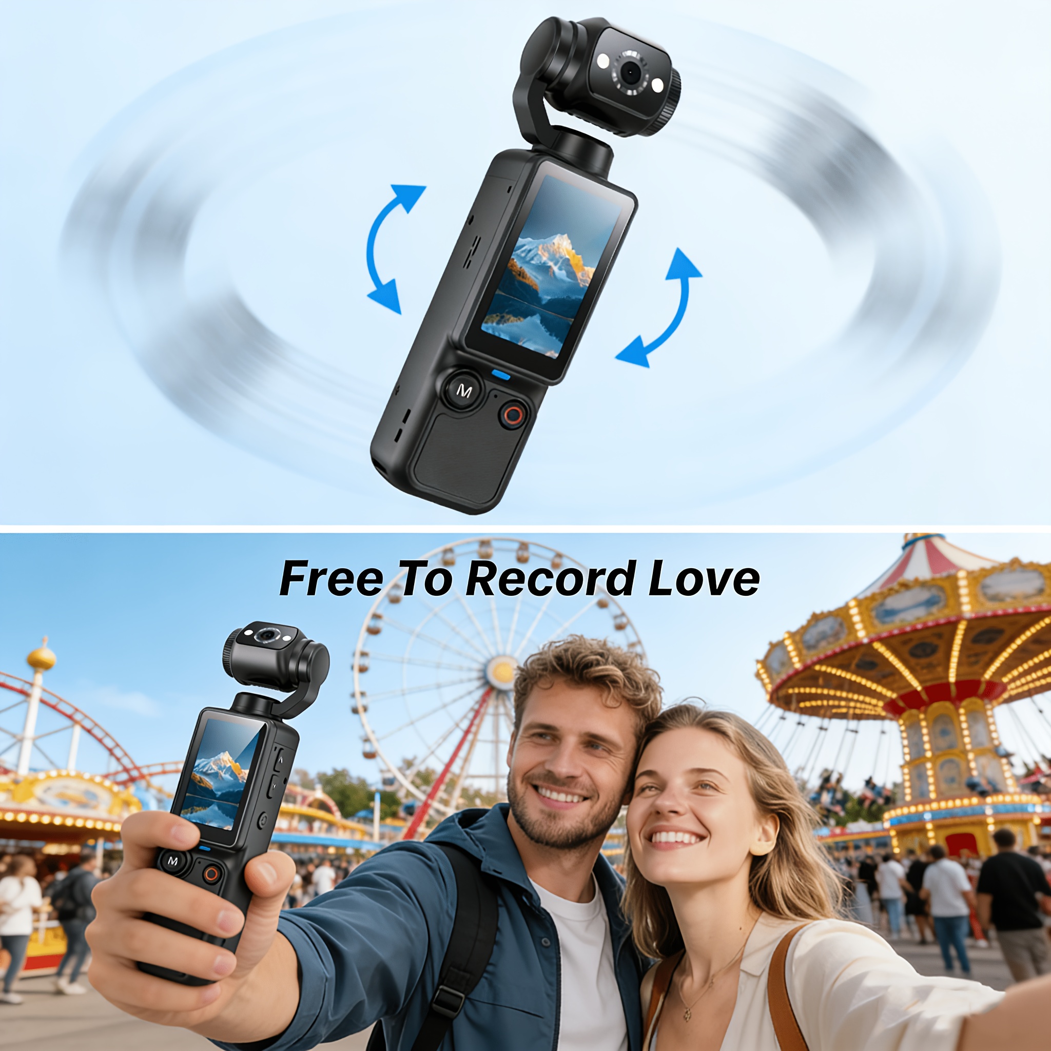 lightweight   pocket camera 66mp 1 9 inch adjustable display 2000mah battery webcam mode usb c charging 32gb sd card included small body for travel sports and everyday shooting details 4