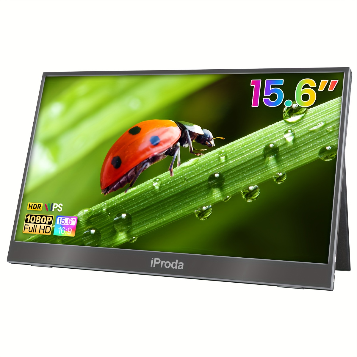 

Iproda 15.6" Portable Monitor, 1080p Fhd Ips Portable Monitor For Laptop Ps5/4 Mac Pc With (black)