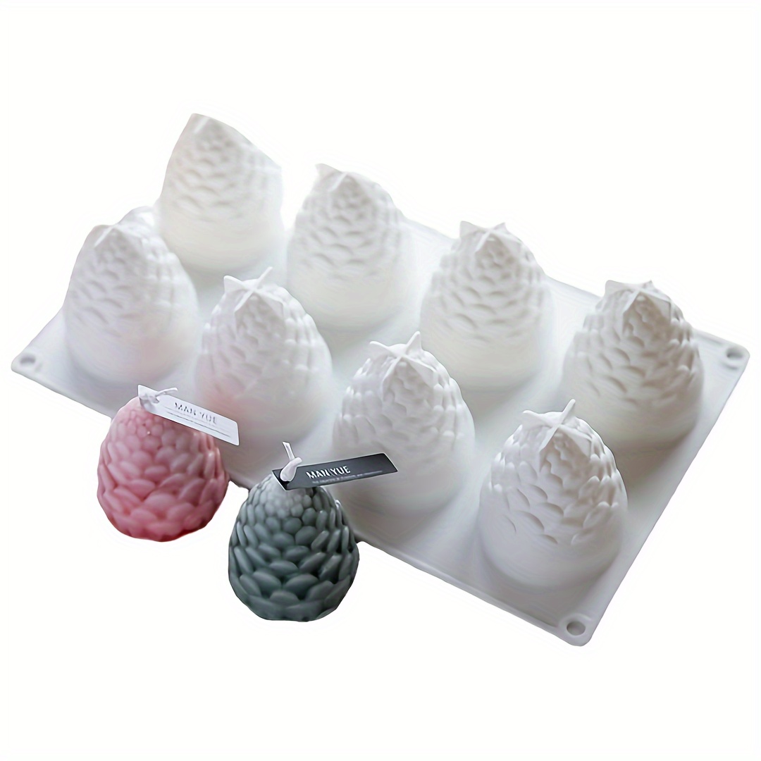 

Moule en silicone à 8 cavités en de pour la fabrication de bougies, la fabrication de savon et les décorations de Noël - Antiadhésif, moule en silicone 3D à facile