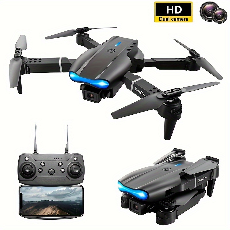 Dron De Fotografía Aérea 4K HD Mini Drone Cámara dual Cuadricóptero  Mantenimiento de altura para niños Adultos Principiantes