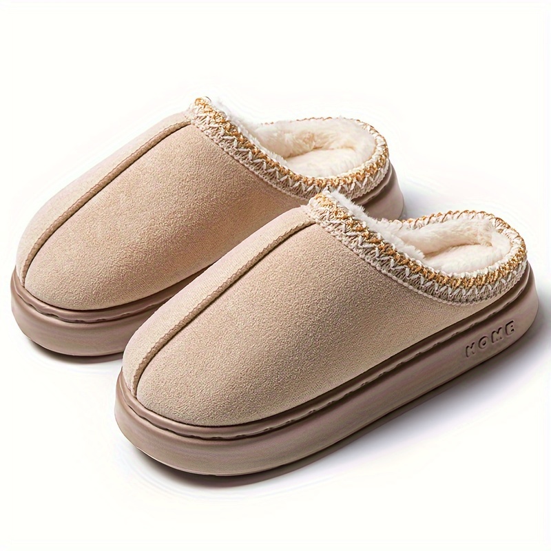 TEMU Women's Home Slippers: Soft Fur, Eva Sole, And Hand Washable Design